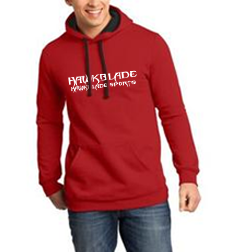 Men&#39;s Red Hoodie/Text-White