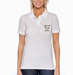 Women&#39;s White Polo/WG