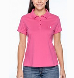 Women&#39;s Pink Polo/White-HB