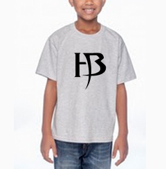 Boys White T-Shirt/HB-Black