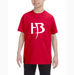 Boys Red T-Shirt/HB-White
