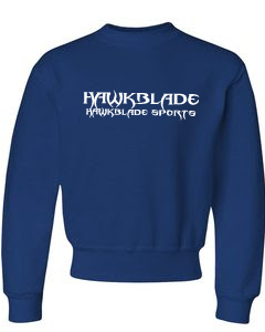 Blue Sweatshirt/White-Text