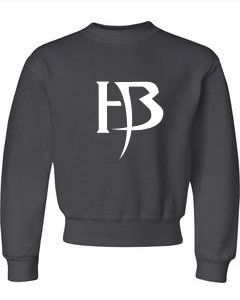 Boys Gray SweatShirt/HB-White