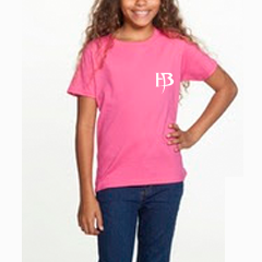Girls Pink T-Shirt/HB/Small-White