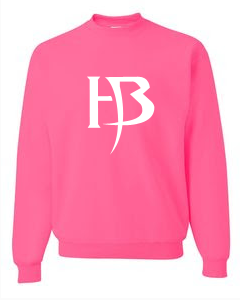 Girls Pink Sweatshirt/HB-White