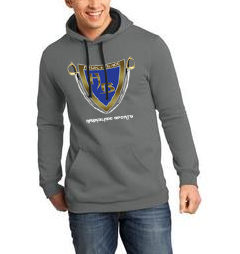 Men&#39;s Gray Hoodie/Blue-Gold