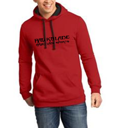 Men&#39;s Red Hoodie/Text/Black