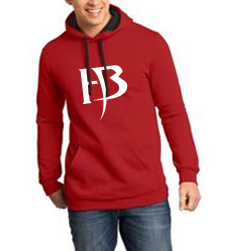 Men&#39;s Red Hoodie/HB-White