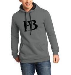 Men&#39;s Gray Hoodie/HB-Black