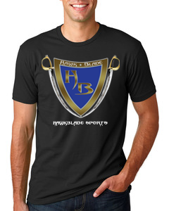 Men&#39;s Black Tee - Blue-Gold