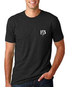 Men&#39;s Black Tee - HB/Small/White