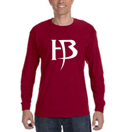 Men&#39;s Burgundy Sweatshirt/HB-White