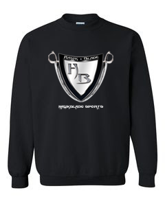 Men&#39;s Black Sweatshirt/Silver-White logo