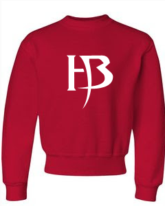 Girls Red Sweatshirt/HB-White