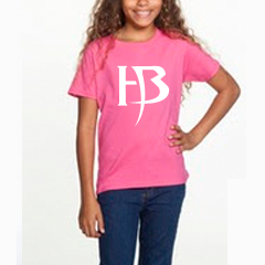 Girls Pink T-Shirt/HB-White