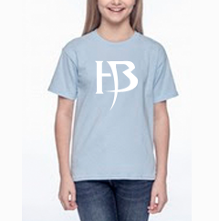 Girls Blue T-Shirt/HB-White