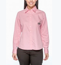 Women&#39;s Pink Dress Shirt/HB-Black