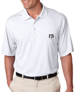 Men&#39;s White Polo/HB-Black