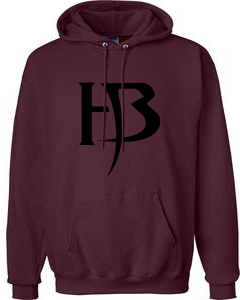 Men&#39;s Burgundy Hoodie/HB-Black