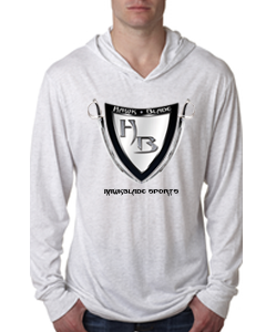 Men&#39;s White Hoodie/Silver-Black HB