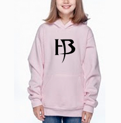 Girls Pink Hoodie/HB-Black