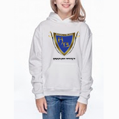 Girls White Hoodie/Blue-G
