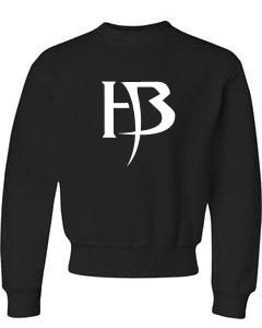 Boys Black SweatShirt/HB-White