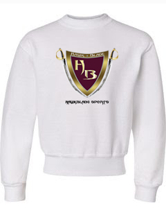 Boys White SweatShirt/Maroon-G