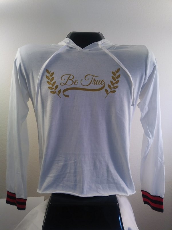 Unisex White Hoodie/B-True