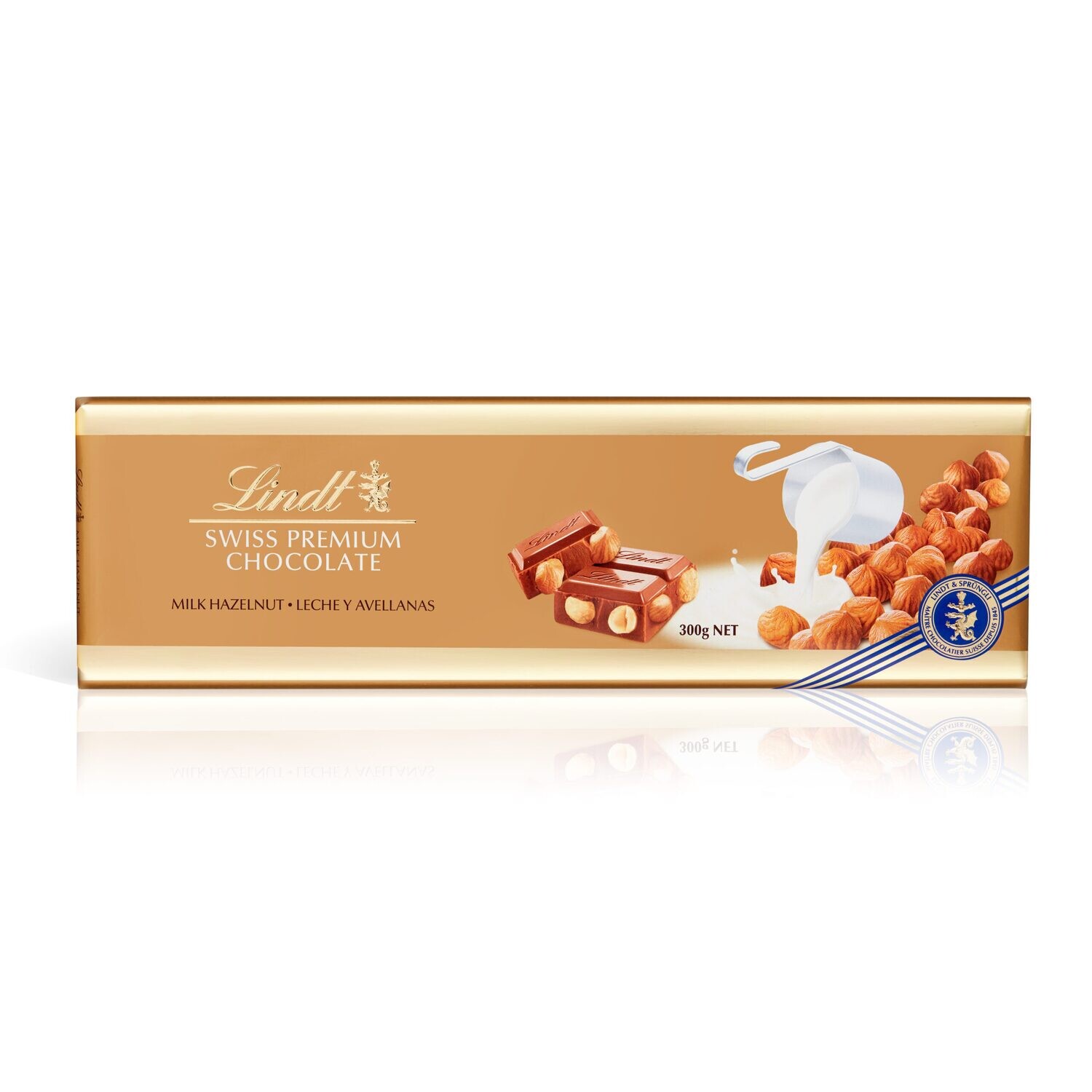 Lindt Swiss Premium Chocolate Milk Hazelnut