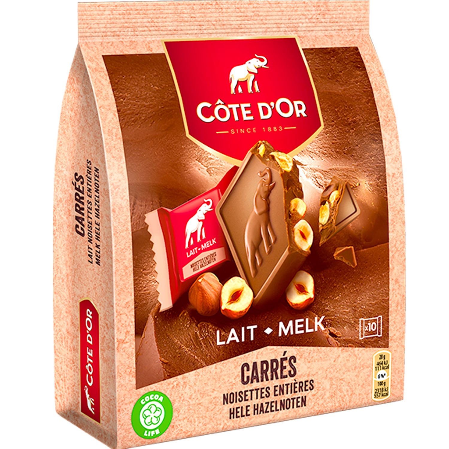 Cote D&#39;or Carres Milk 10pcs