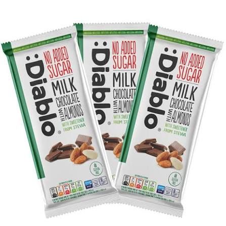 Diablo Milk Chocolate With Almonds Sugar Free