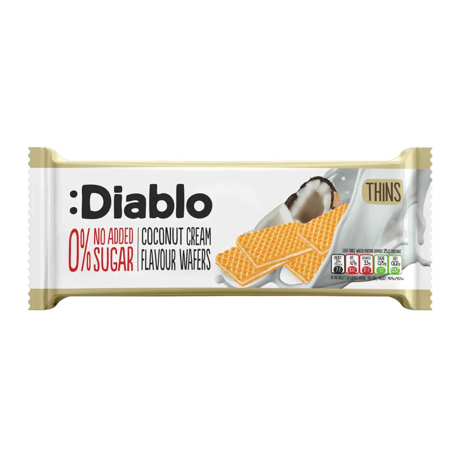 Diablo Coconut Cream Wafers Sugar Free