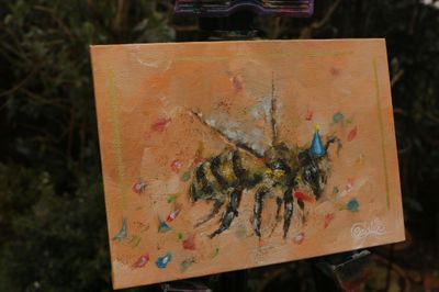 Party Bee Original Oil Painting