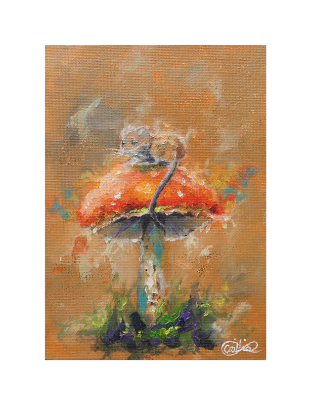 Mouse On A Mushroom Limited Edition (Of 500) Glicée Print