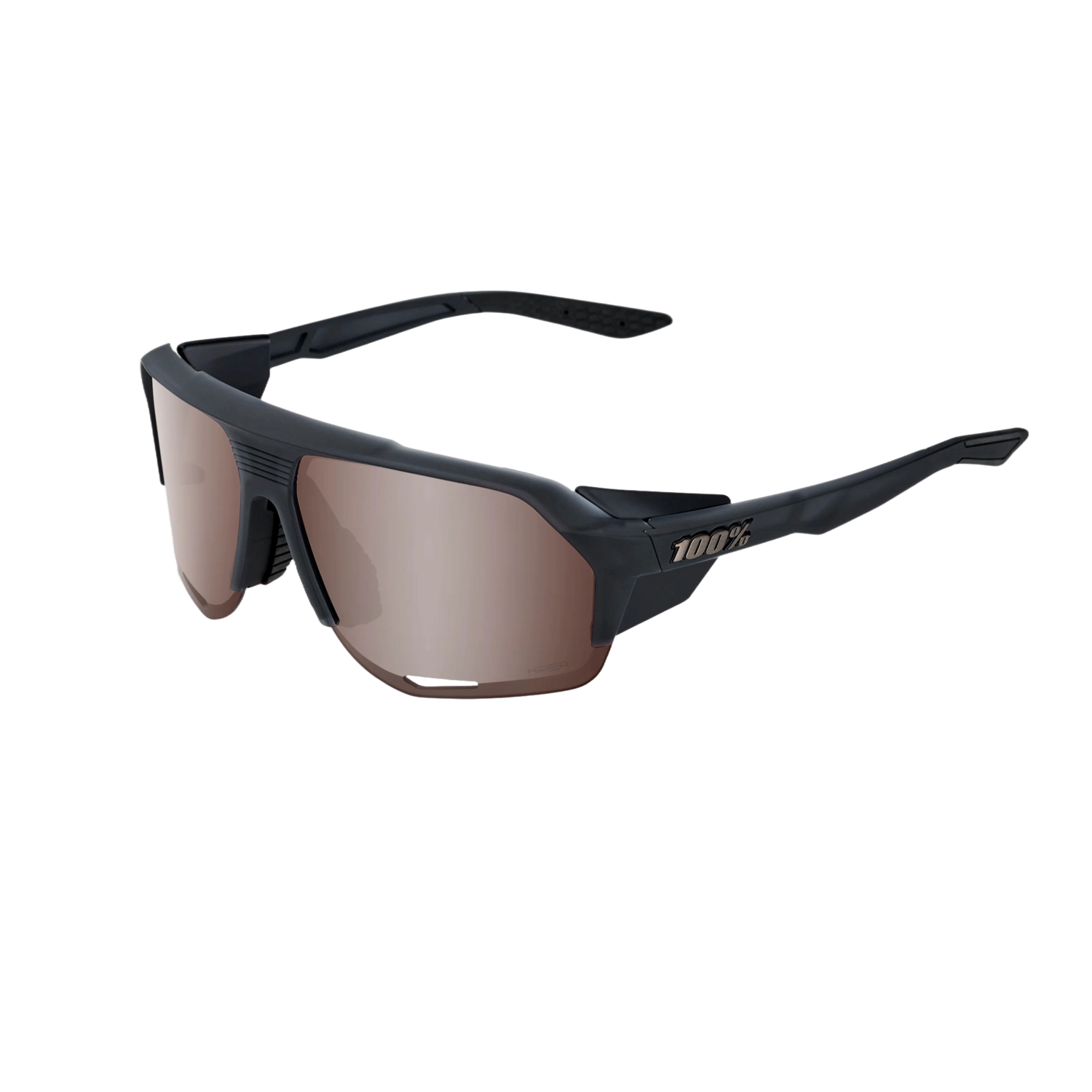 100% Norvik Sunglasses, Color: Soft Tact Crystal Black / HiPER Crimson Silver Mirror Lens