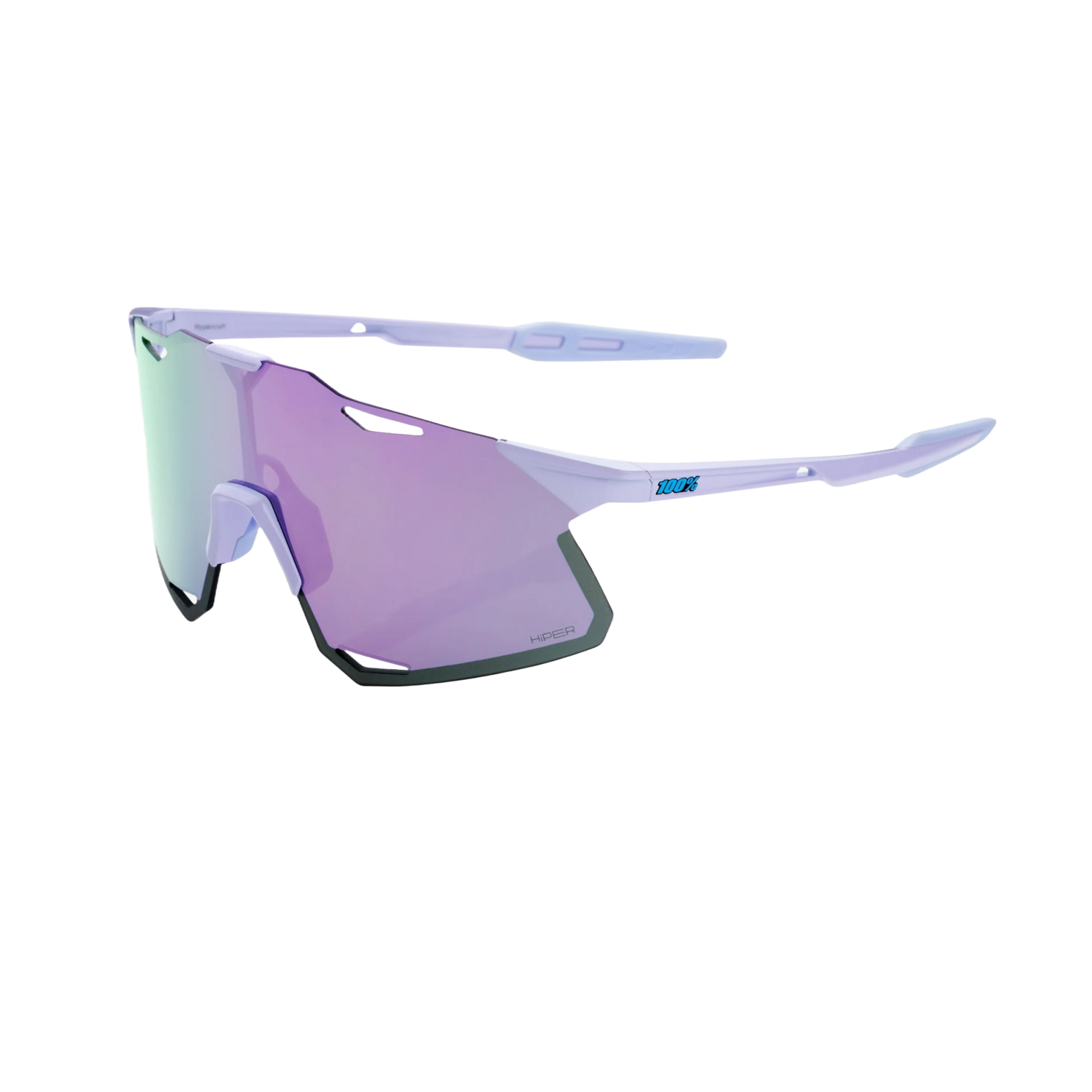 100% Hypercraft Sunglasses, Color: Polished Lavender / HiPER Lavender Mirror Lens