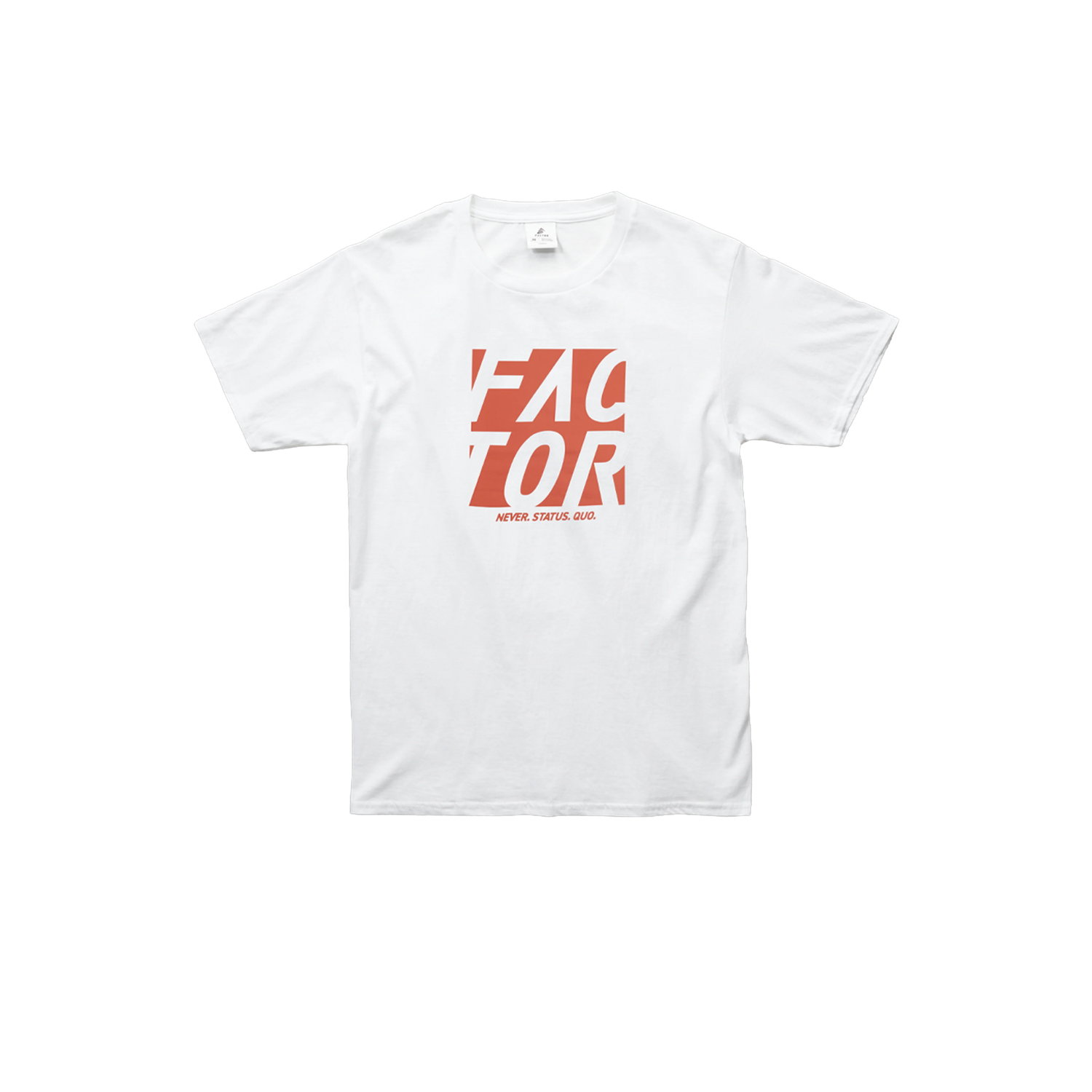 Factor Logo Tee, Color: White, Size: XL
