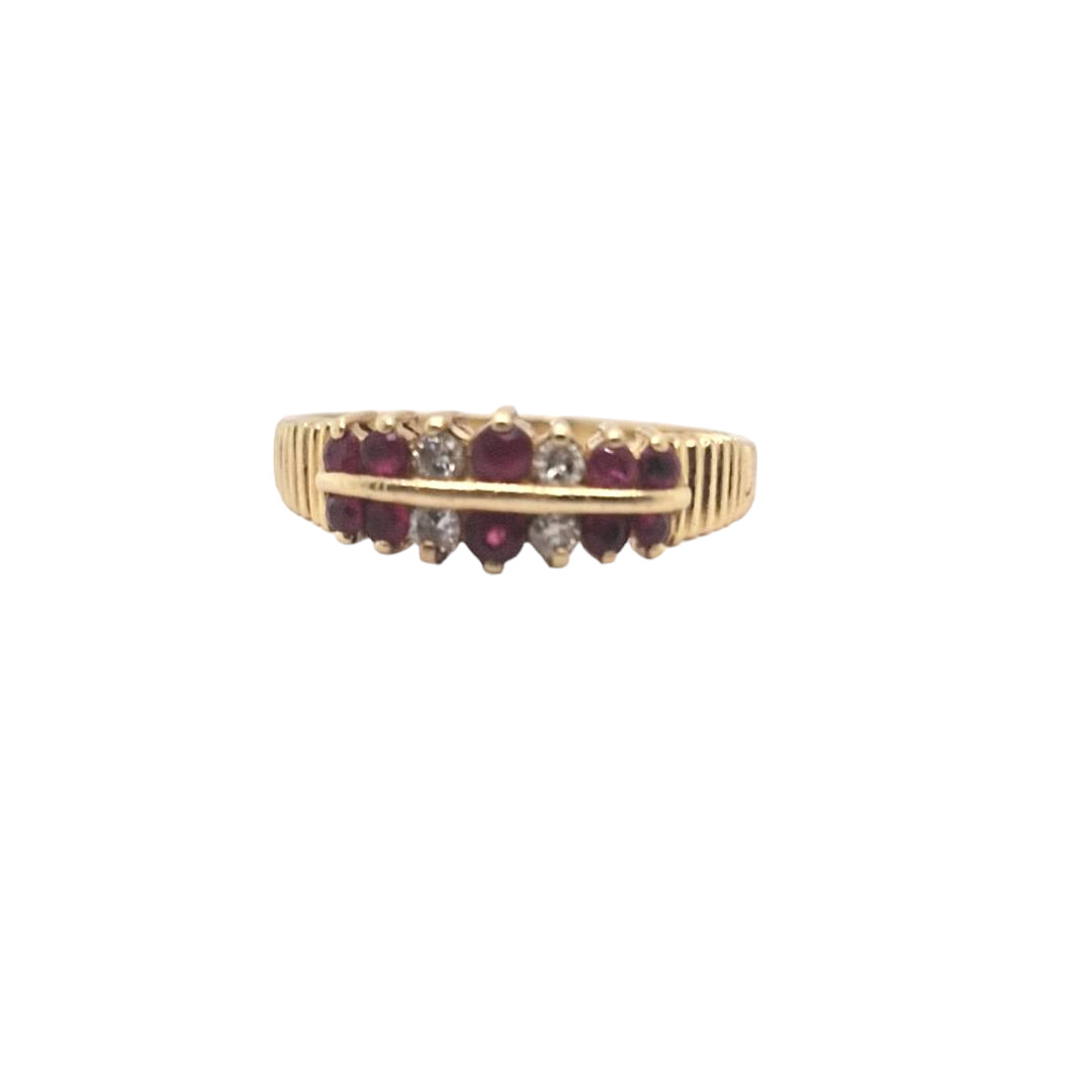 Ruby And Diamond Vintage Style Ring