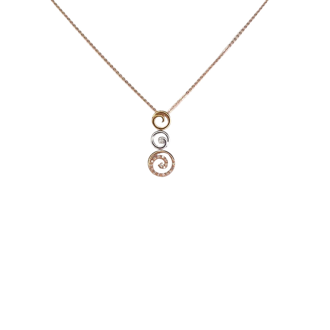 9ct Tri Colour Pendant