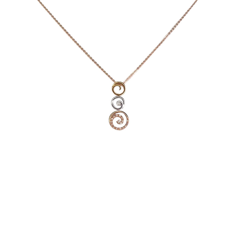 9ct Tri Colour Pendant