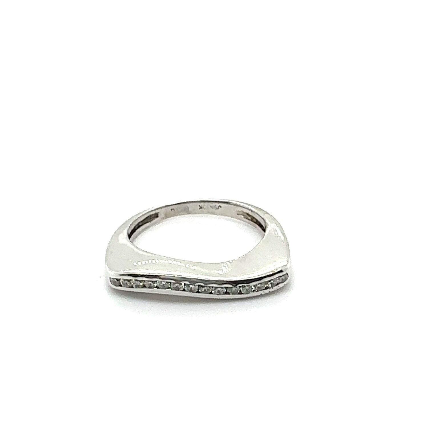 10ct white gold diamond 0.20ct channel set ring