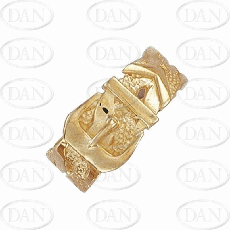 9ct Yellow Gold Plain Buckle Ring..