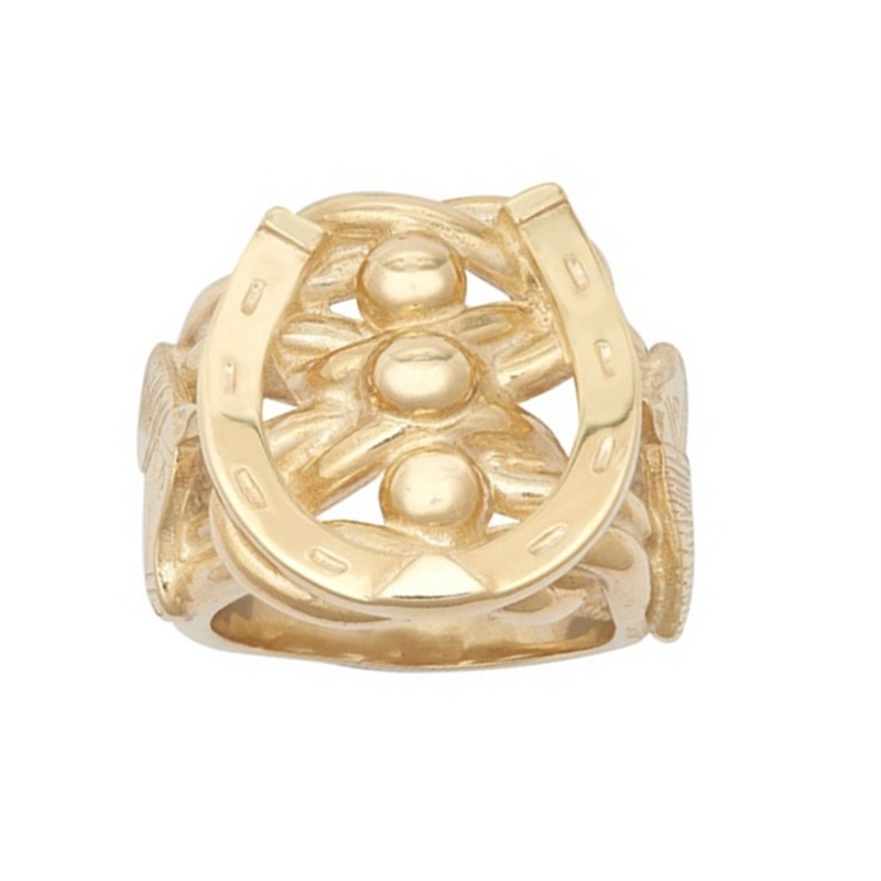 9ct Yellow Gold Horseshoe Ring.