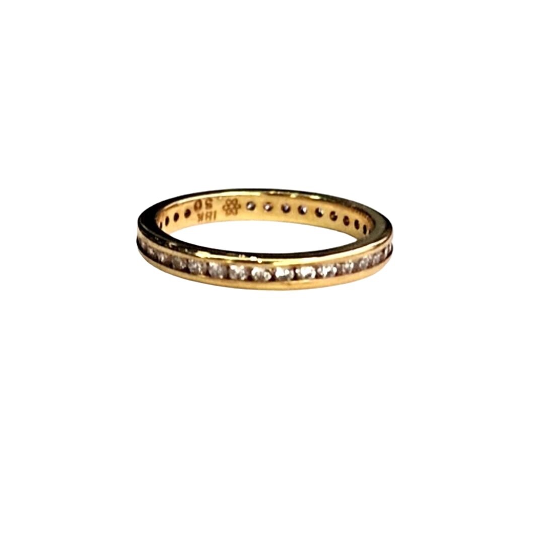18ct Yellow gold diamond full eternity ring