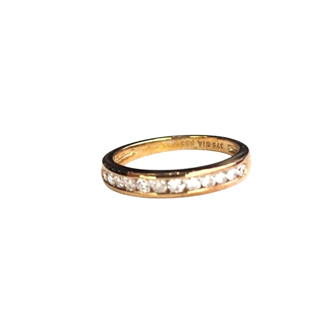 9ct Yellow Gold Half Eternity ring