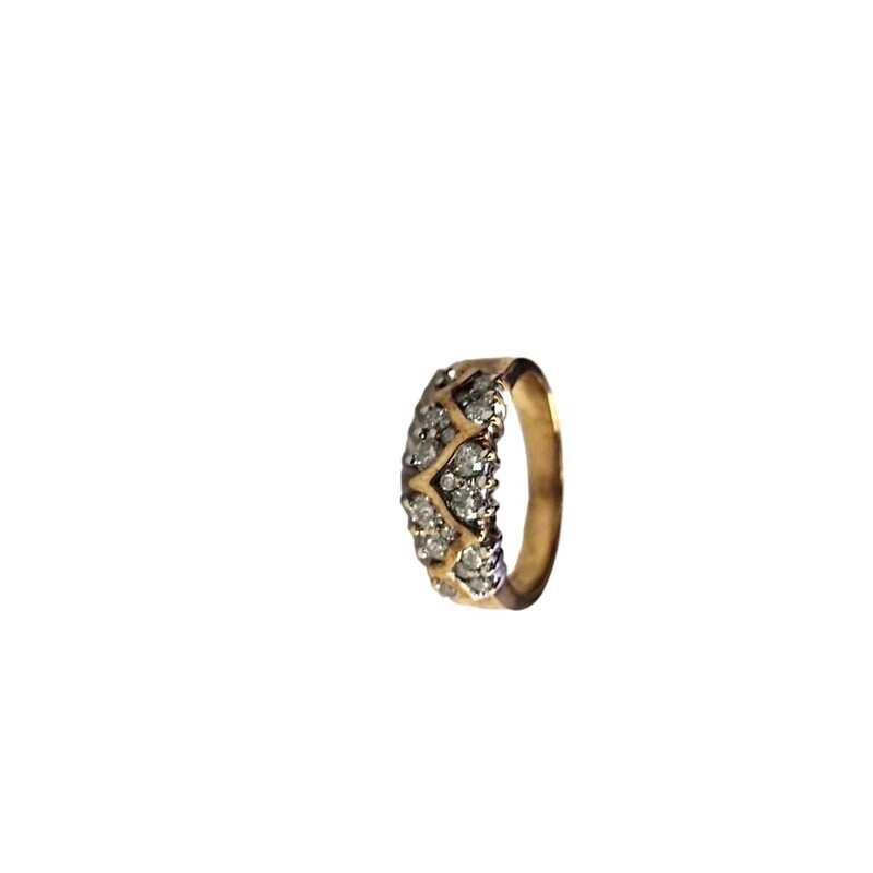 10ct Yellow Gold Diamond Ring RC658