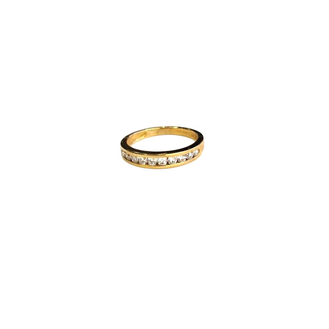18ct yellow gold half eternity ring