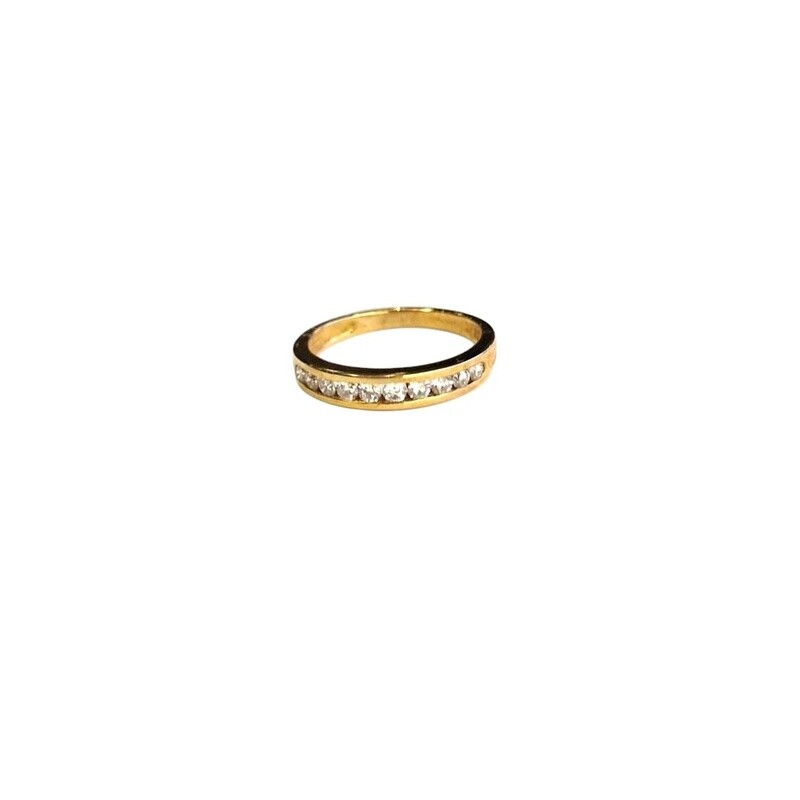 18ct yellow gold half eternity ring