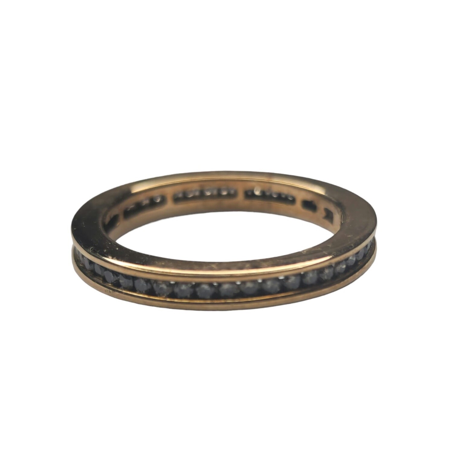 9ct yellow gold full diamond eternity ring